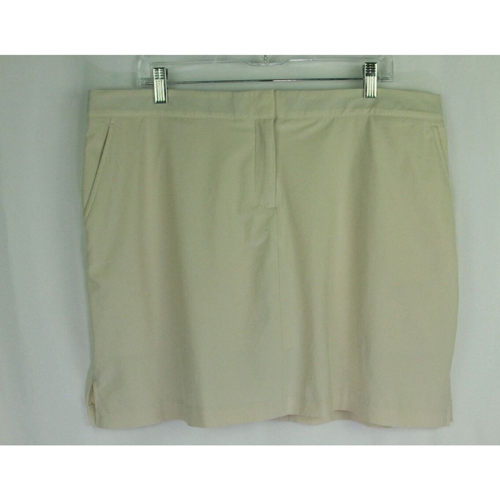 Izod Golf Skort Tennis Pickleball Gym Beige Ivory Womens 16